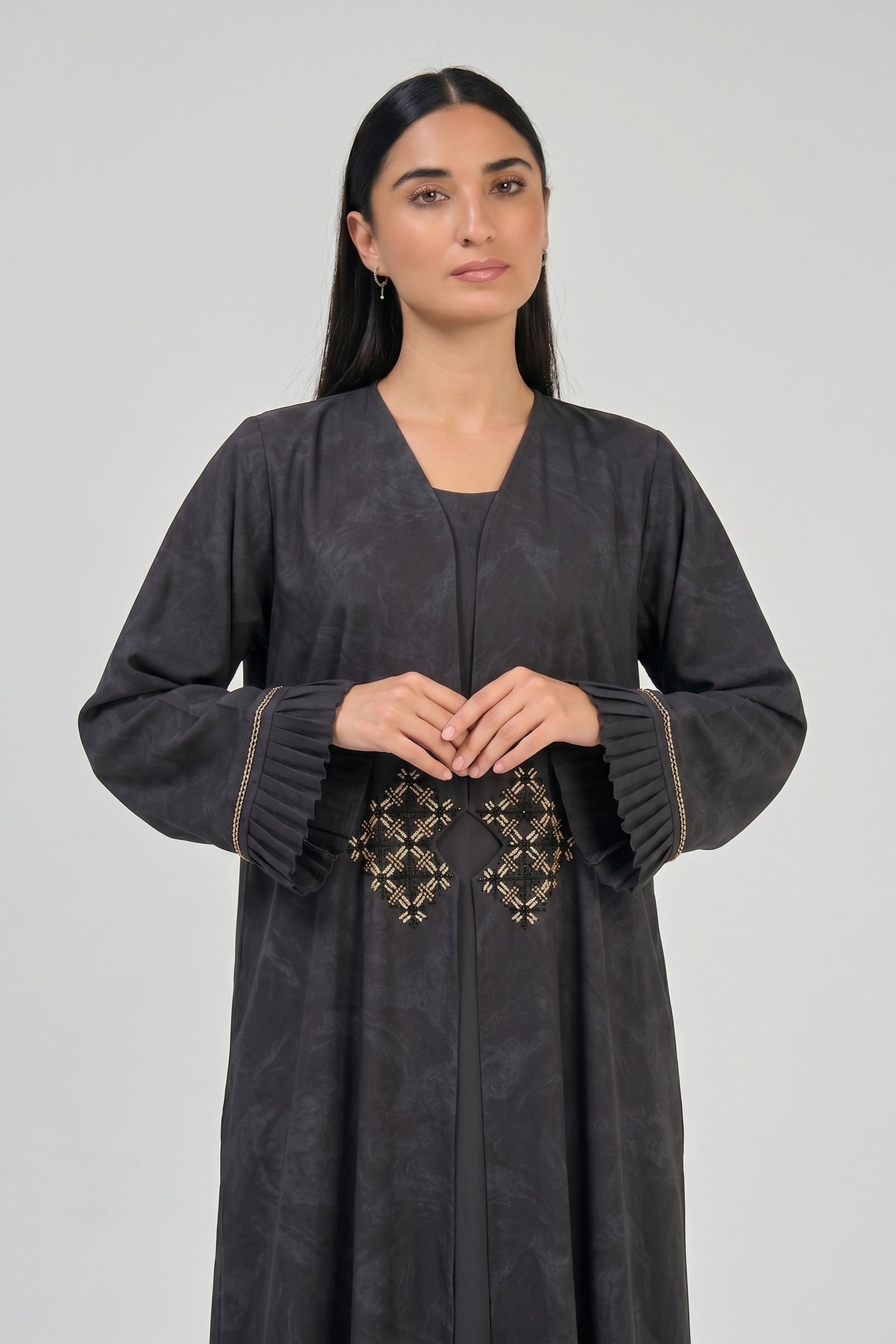 عباية ميدنايت هندسية لامعة (نسخة)