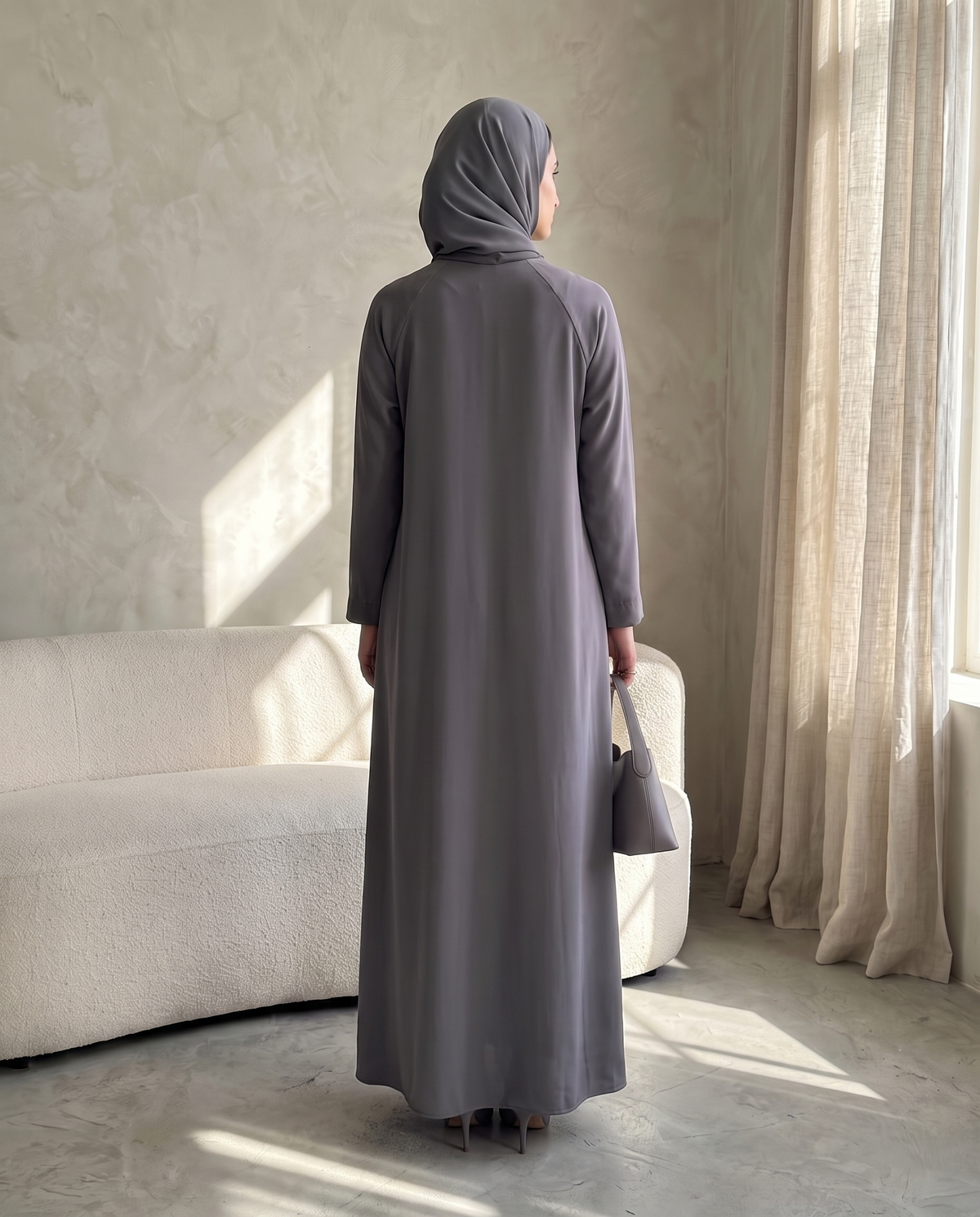 Smoky Lavender Signature Essential Abaya