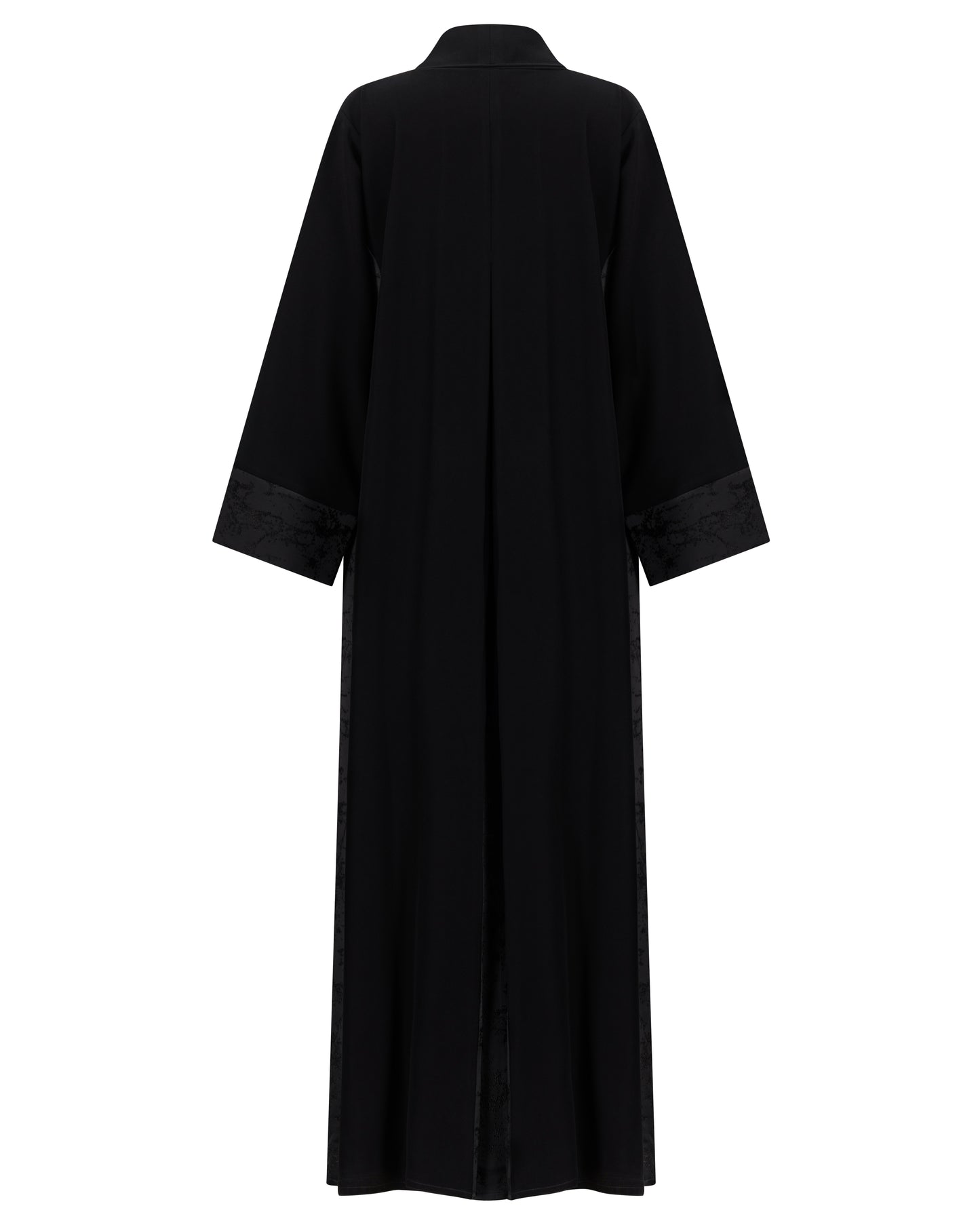Premium Open Abaya with Contrast Panel Insets