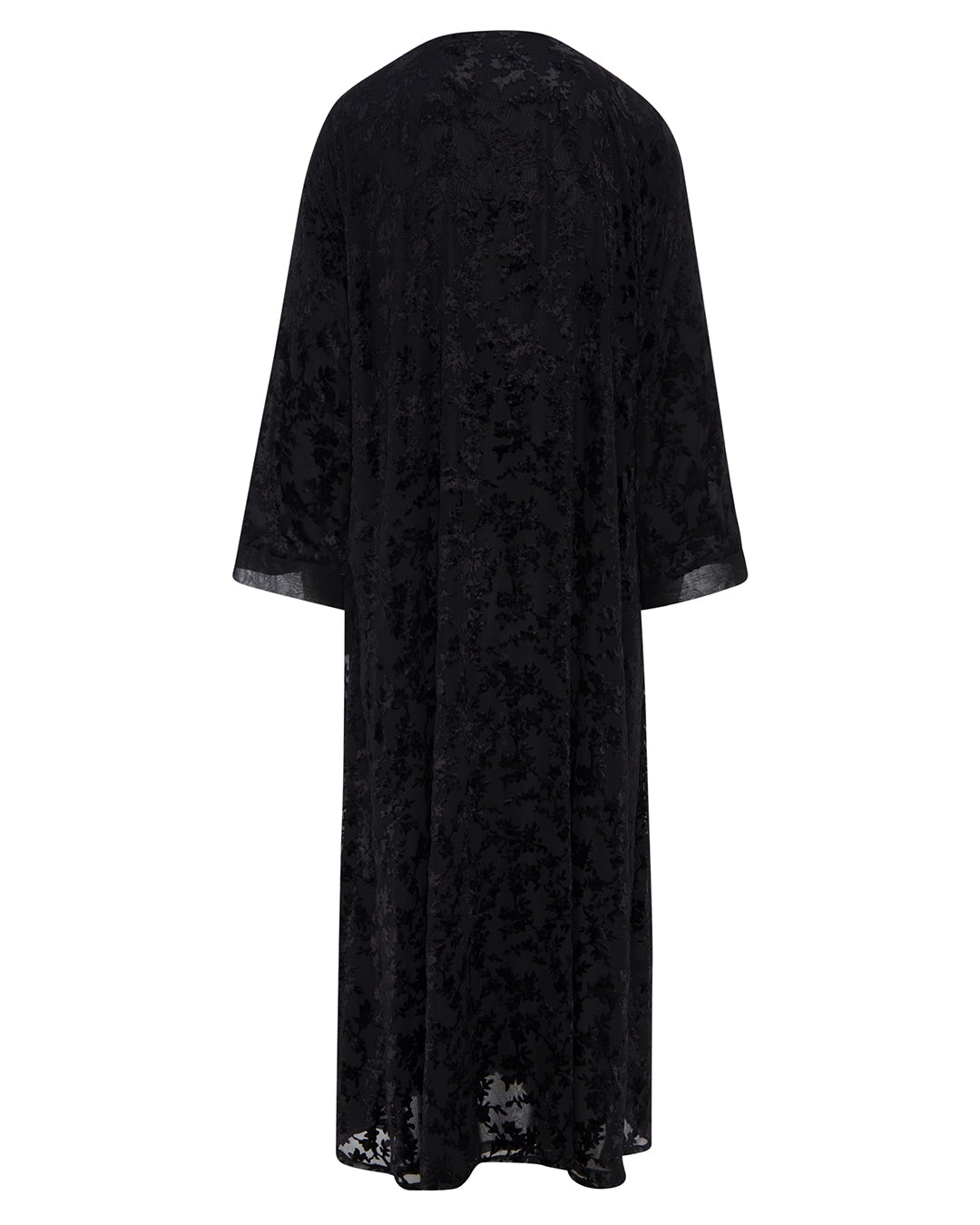 Classic Abaya with Velvet Floral Texture