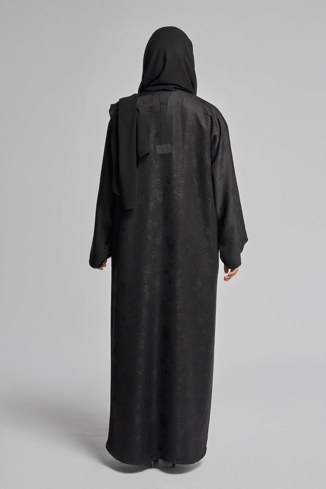 Midnight Satin Abaya