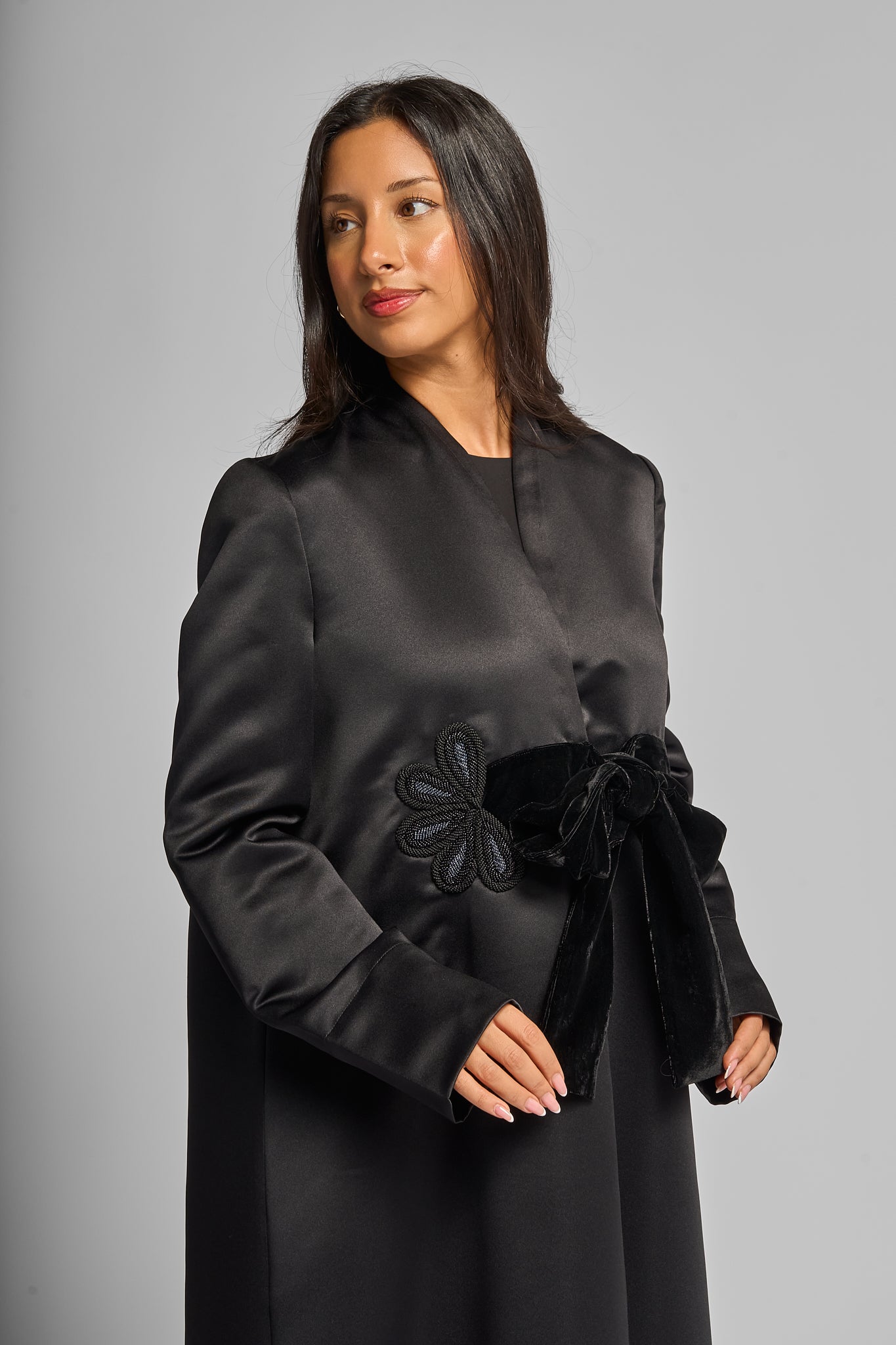 Velvet Bow Abaya