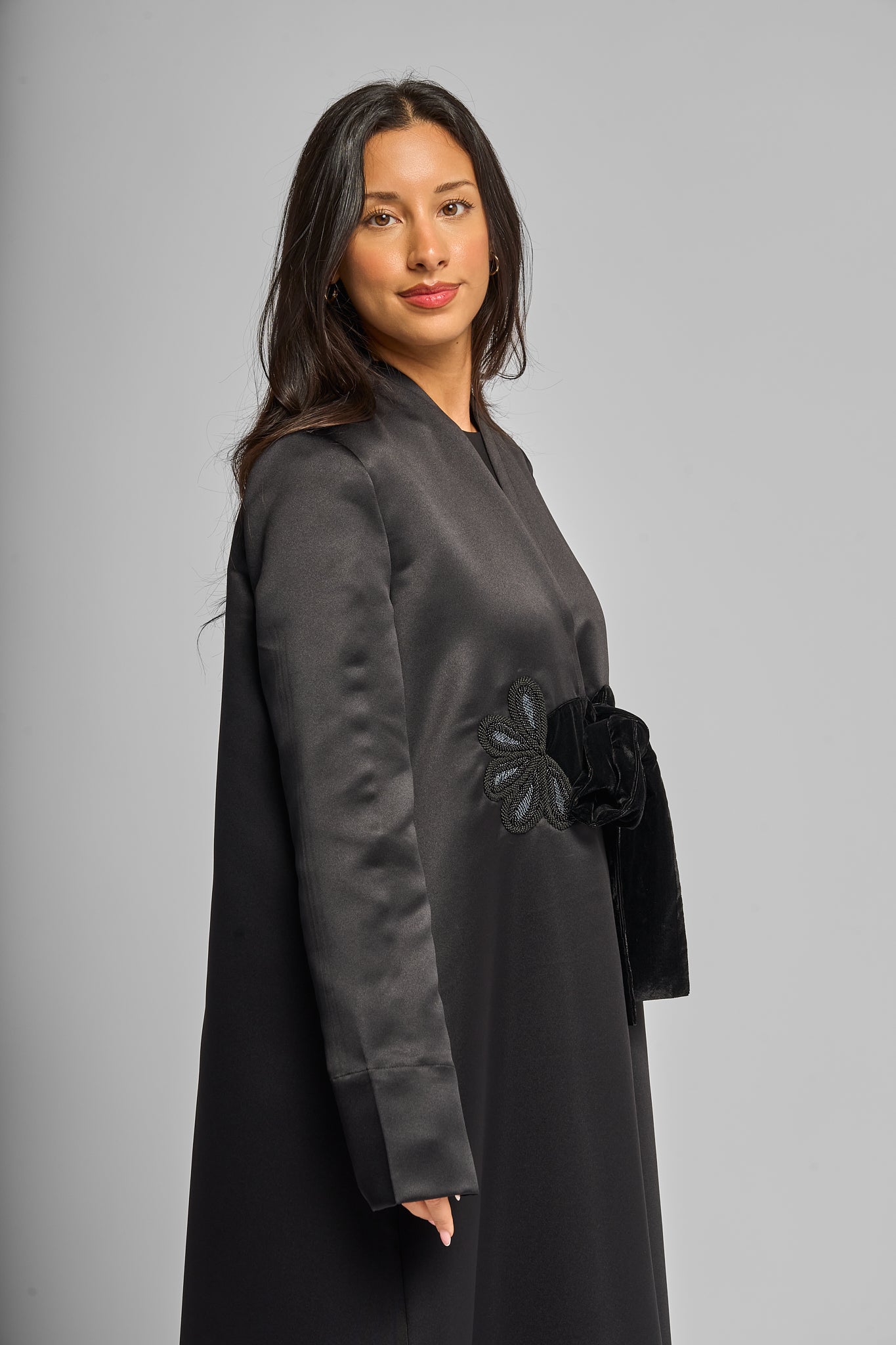 Velvet Bow Abaya