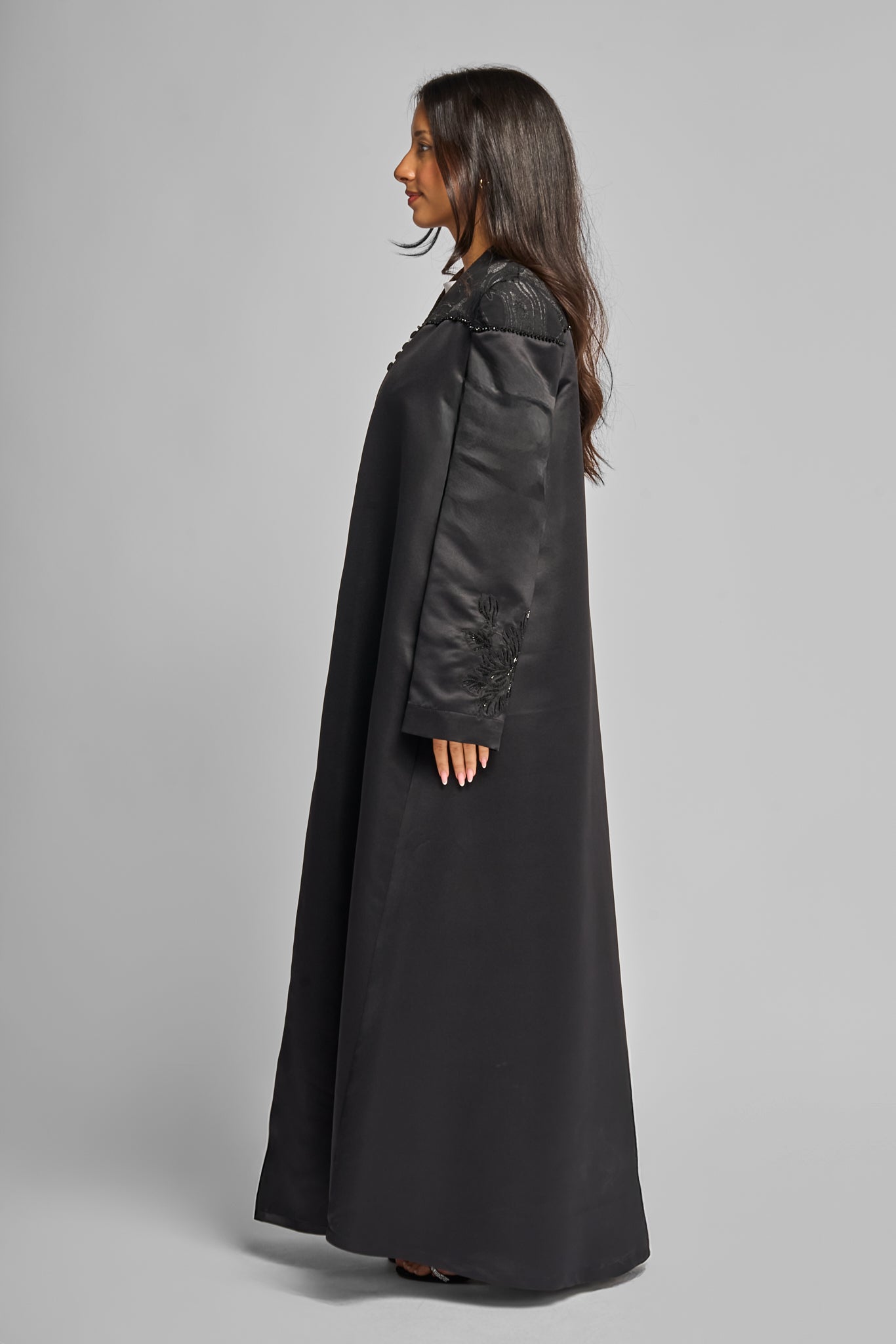 Raven Silk Abaya