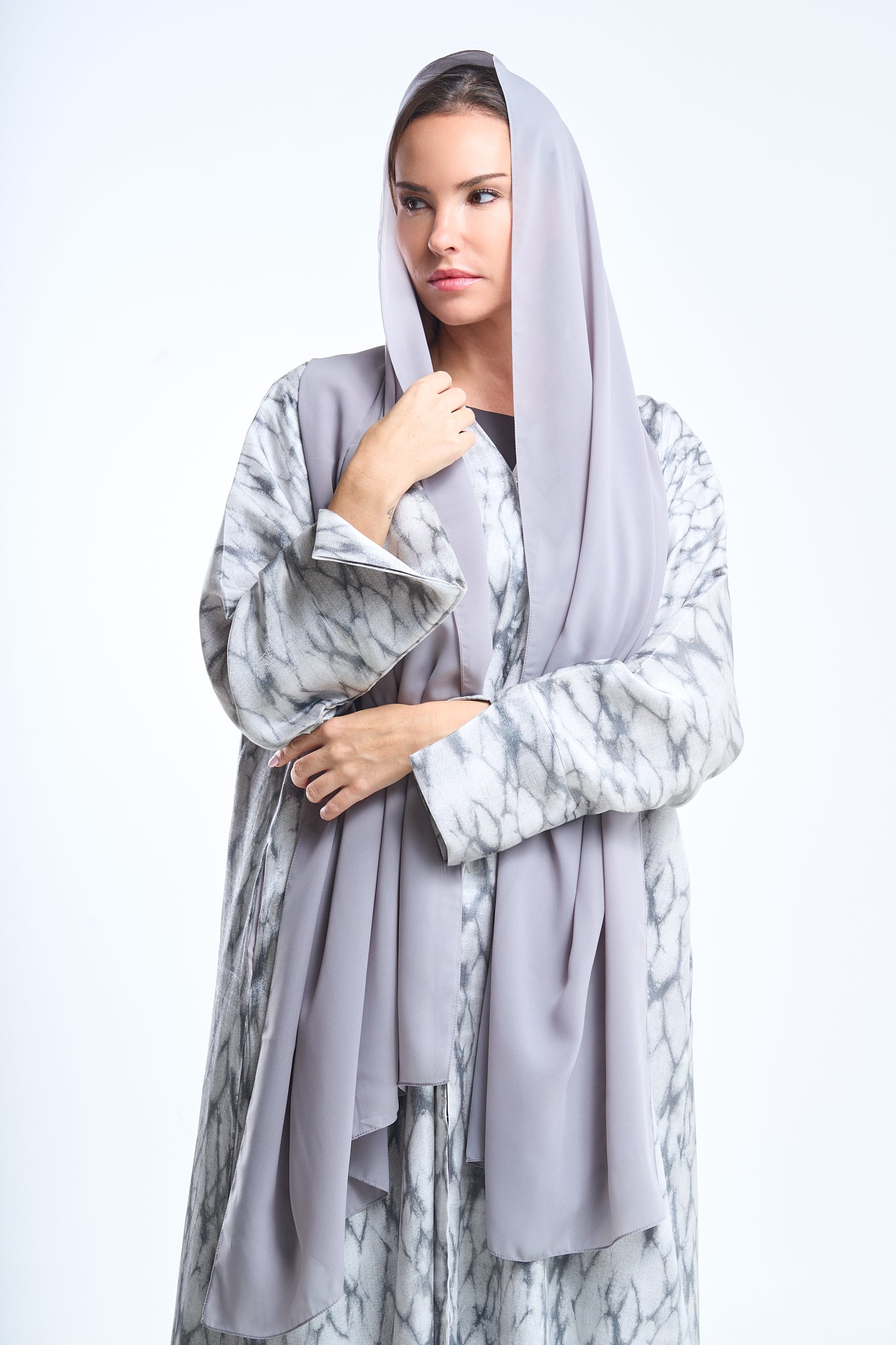 Marble Print Modern Abaya
