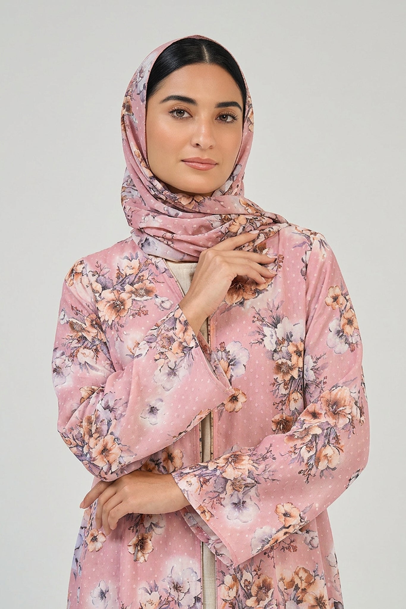 Blush Blossom Abaya