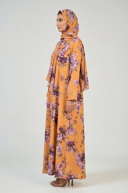 Amber Blossom Abaya – hover image