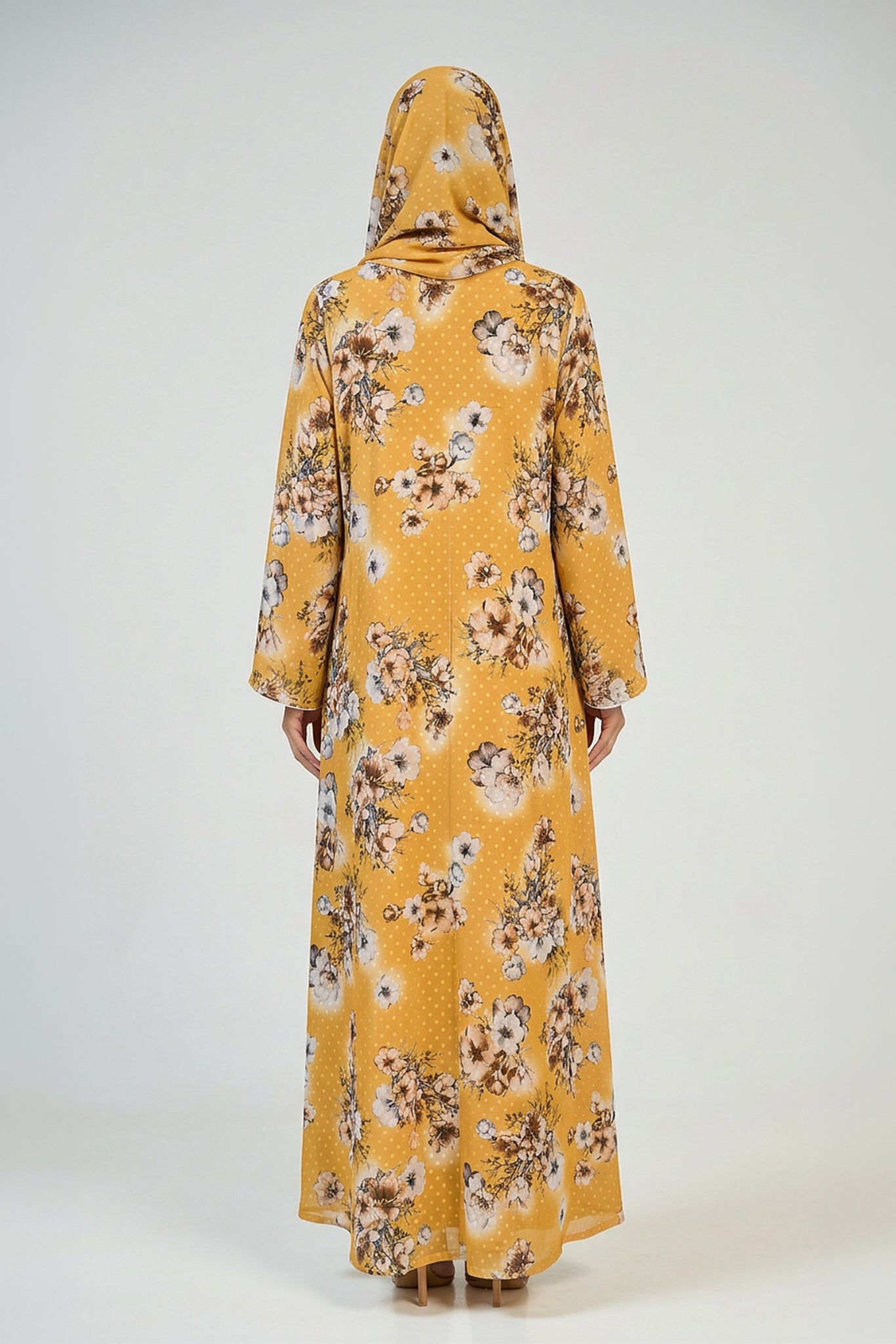 Golden Bloom Abaya