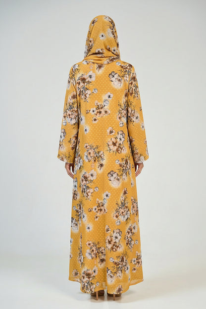 Golden Bloom Abaya