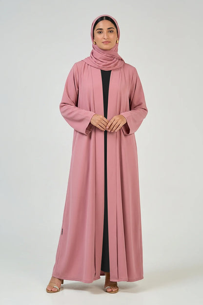 Dusty Rose Pleated Abaya