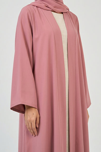 Dusty Rose Pleated Abaya