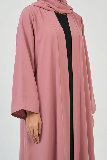 Dusty Rose Pleated Abaya