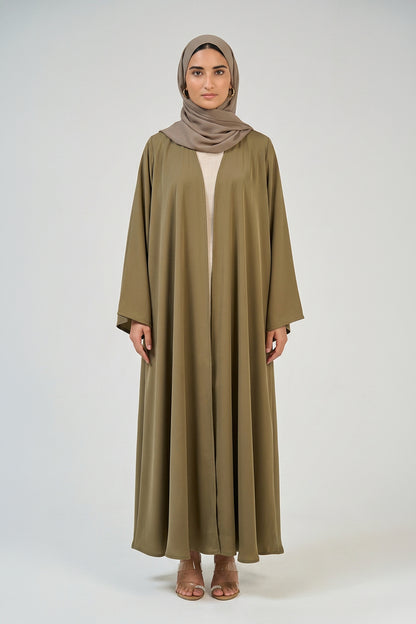 Olive Essence Open Abaya