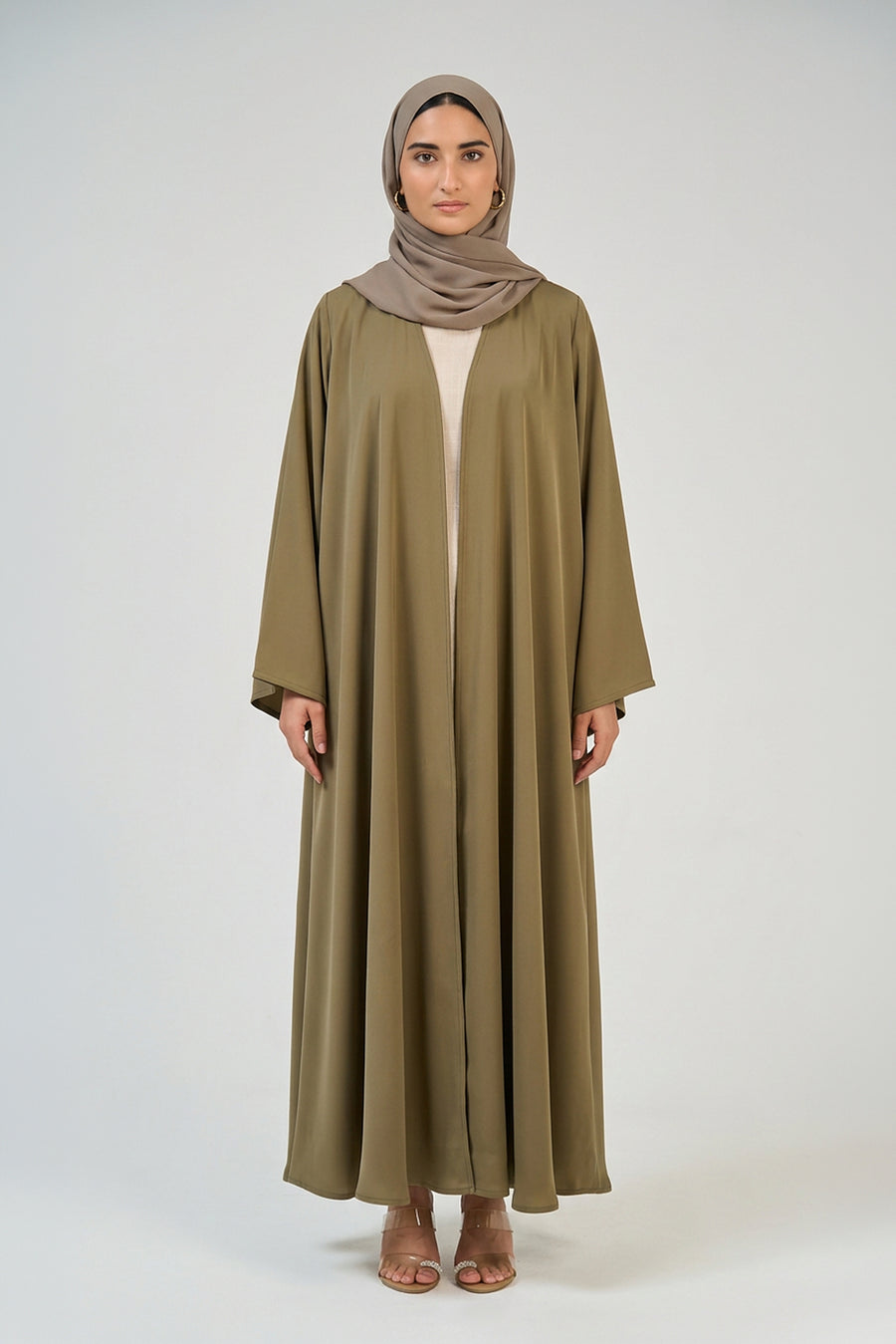 Olive Essence Open Abaya