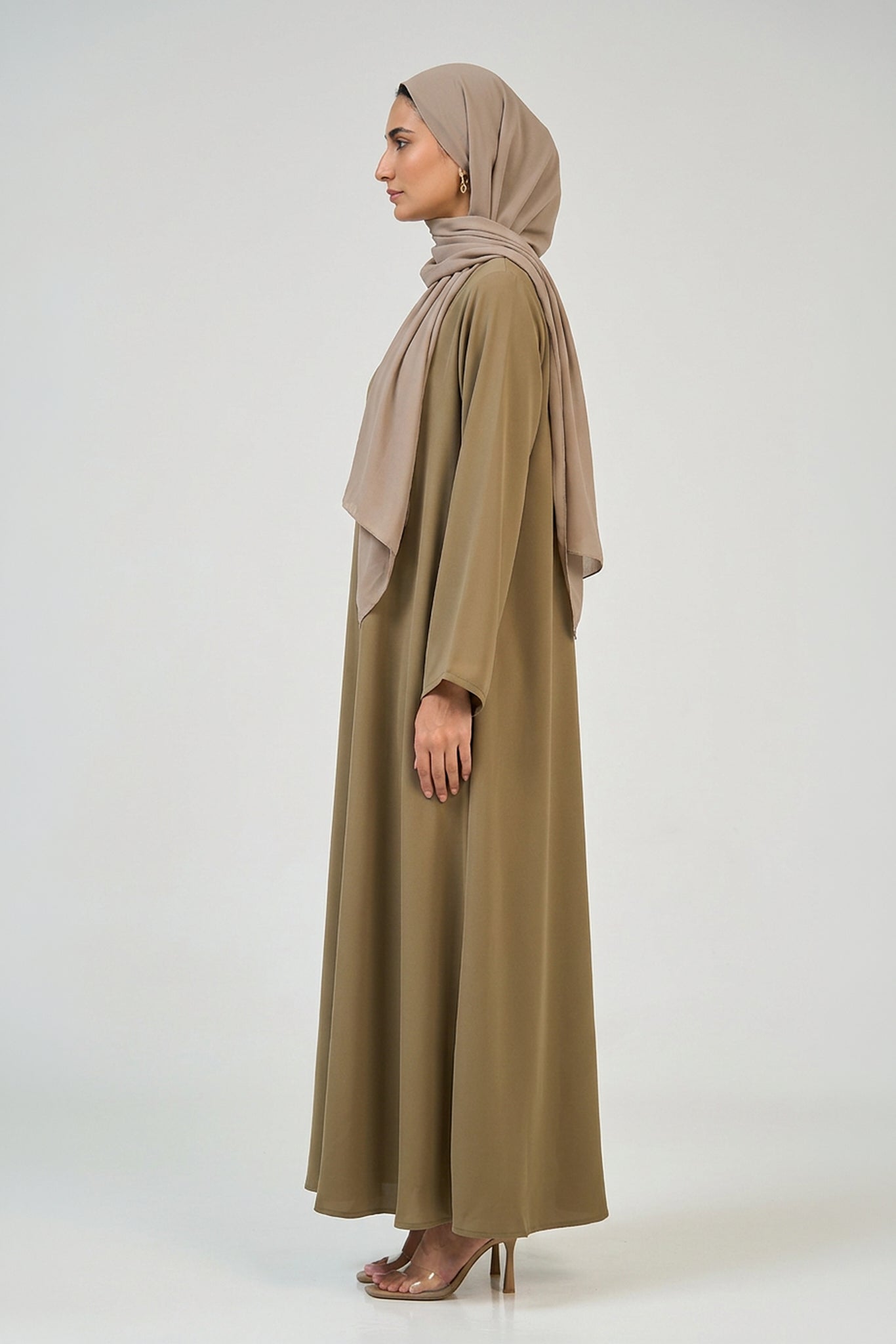 Olive Essence Open Abaya