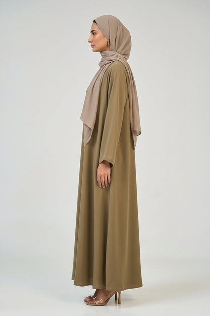 Olive Essence Open Abaya