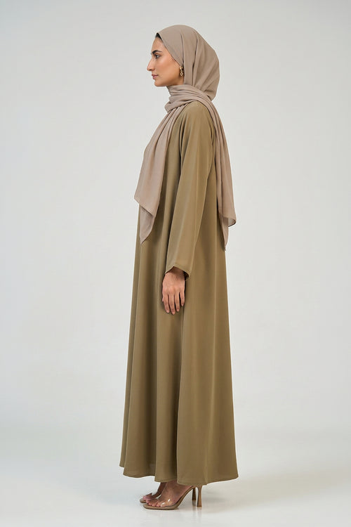 Olive Essence Open Abaya – hover image