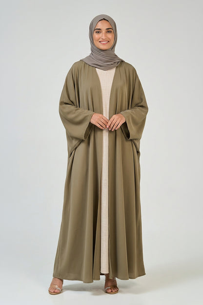 Olive Essence Open Abaya