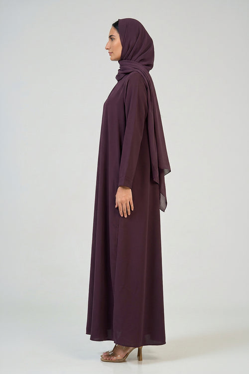 Royal Plum Essential Abaya – hover image