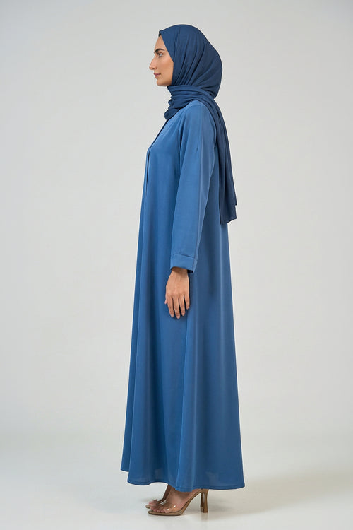 Ocean Blue Essential Abaya – hover image