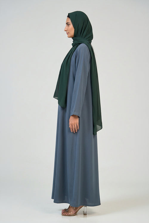 Steel Blue Essential Abaya – hover image