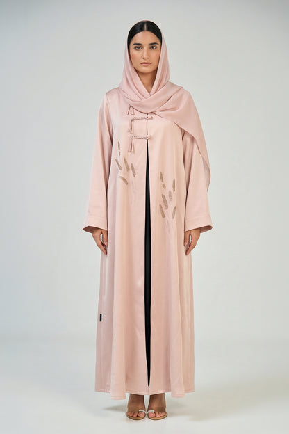 Blush Blossom Embroidered Abaya