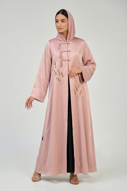 Blush Blossom Embroidered Abaya