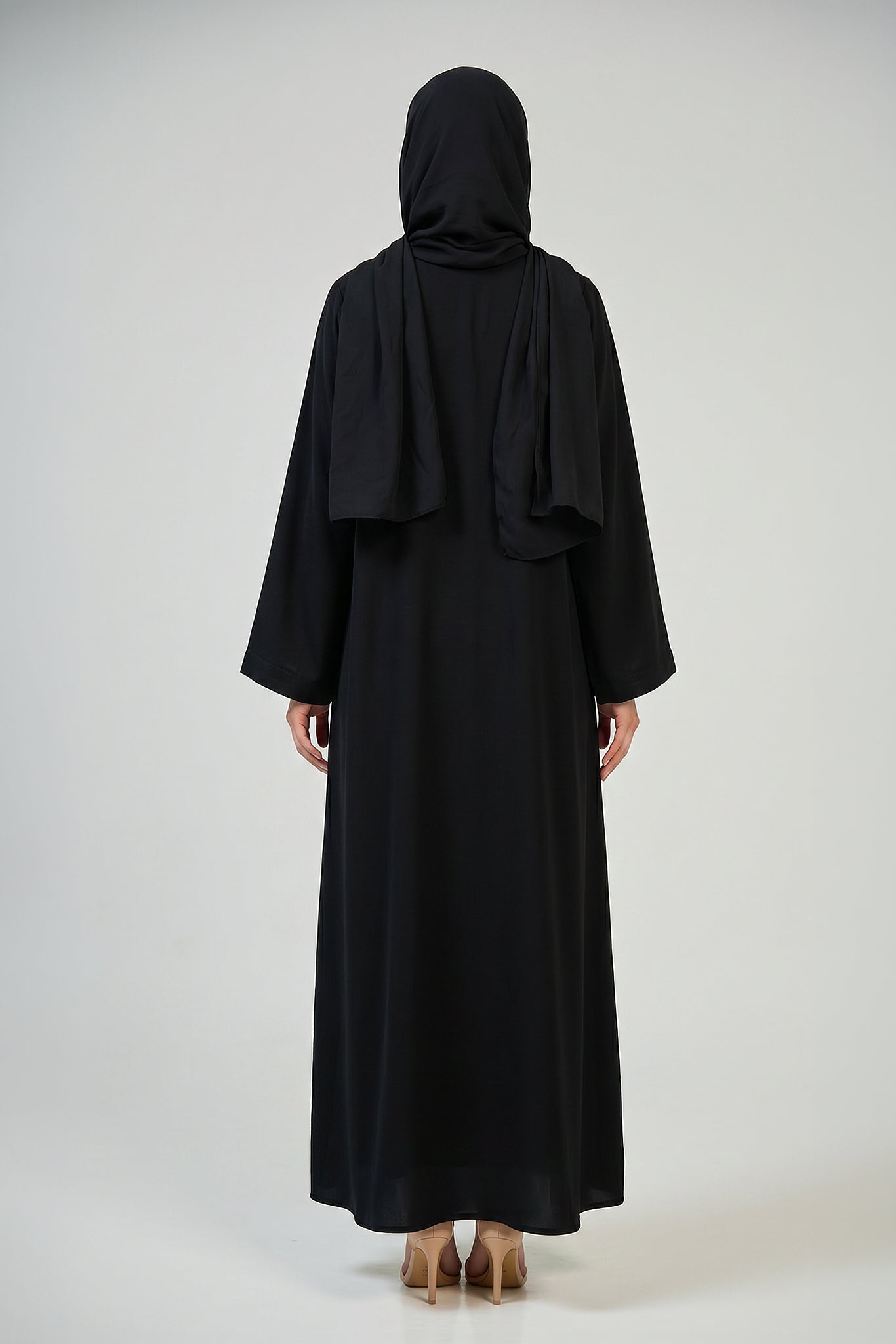 Midnight Bloom Embroidered Abaya