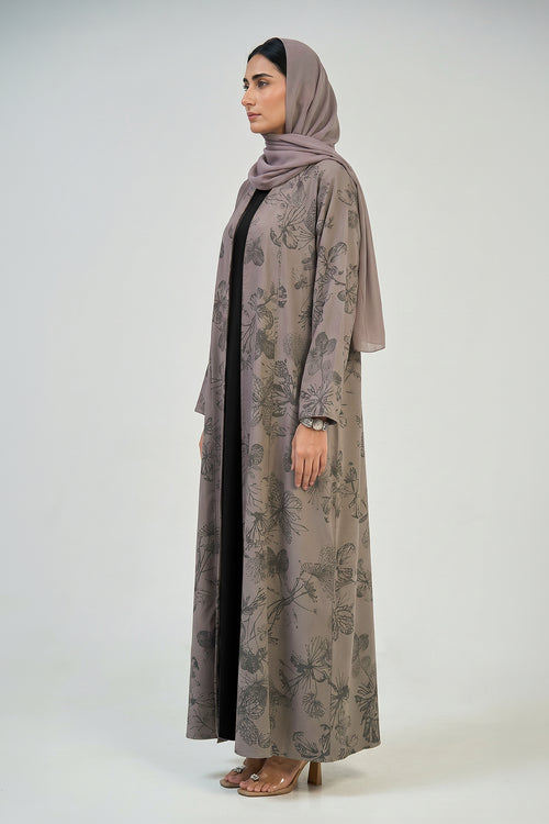 Botanical Grace Printed Abaya – hover image