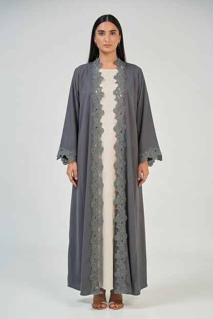 Moonstone Lace Abaya Set