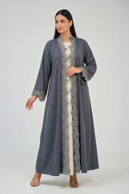 Moonstone Lace Abaya Set