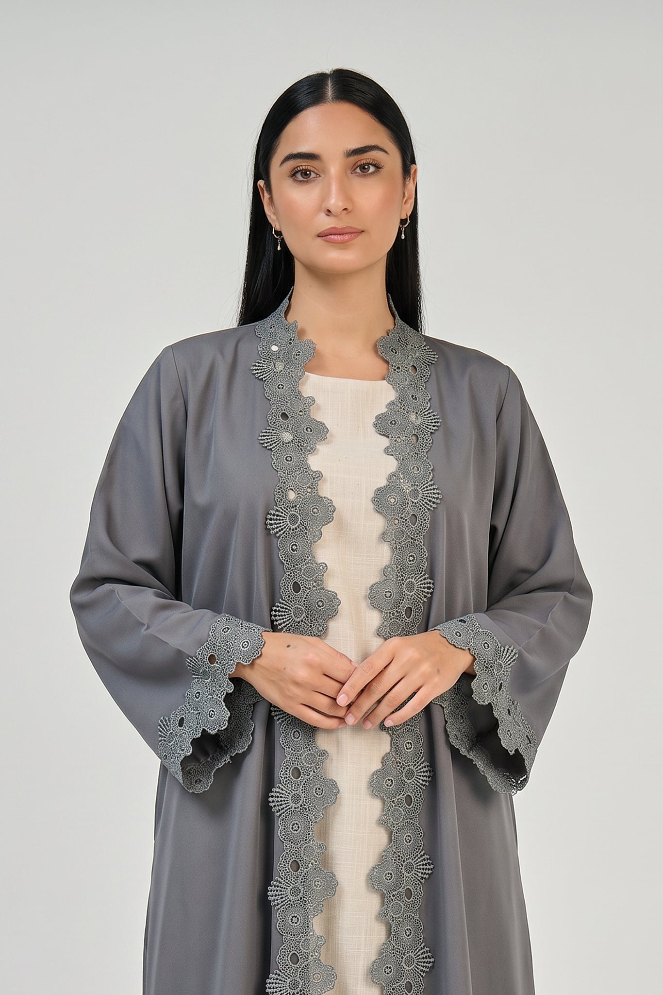 Moonstone Lace Abaya Set