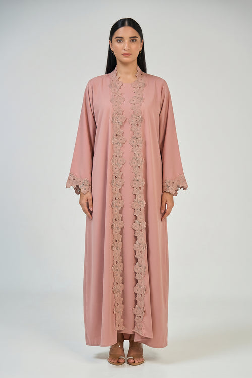 Rosewood Lace Abaya Set