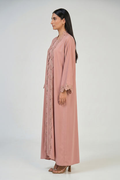 Rosewood Lace Abaya Set