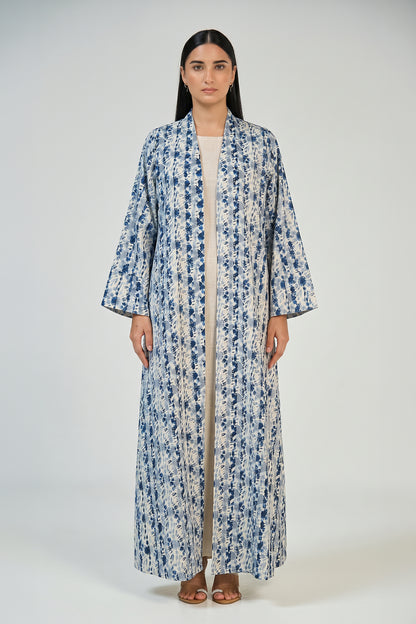 Ocean Marble Open Abaya Set