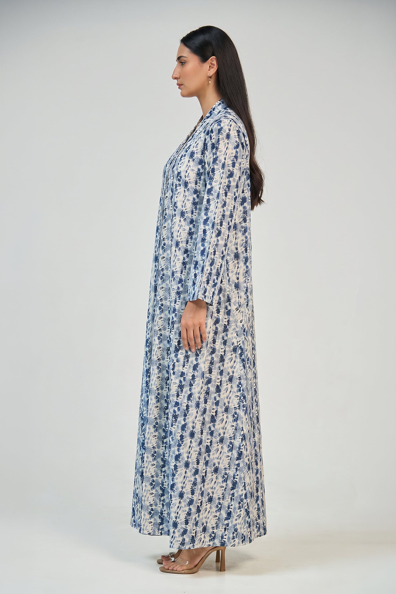 Ocean Marble Open Abaya Set