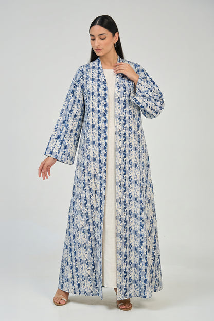 Ocean Marble Open Abaya Set