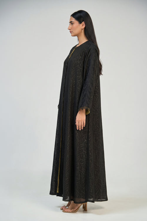 Midnight Lace Sleeve Abaya – hover image