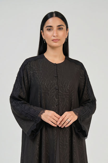 Midnight Lace Sleeve Abaya