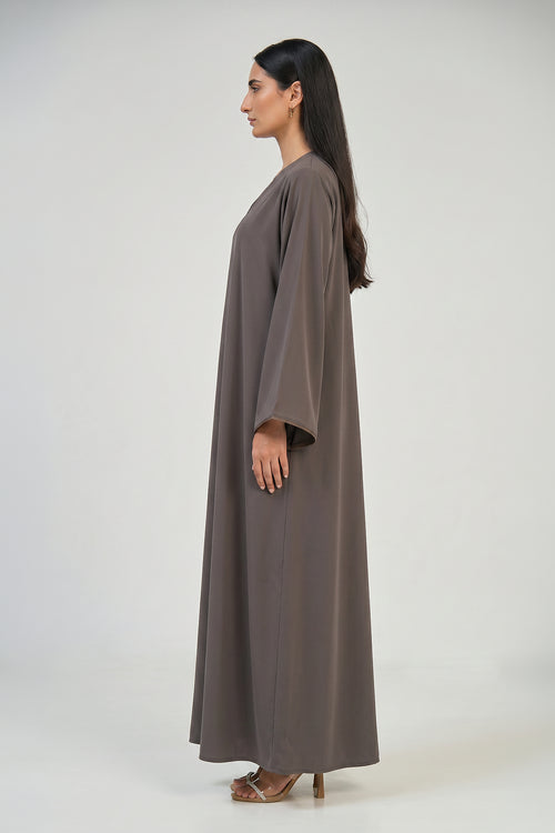 Taupe Essence Abaya – hover image