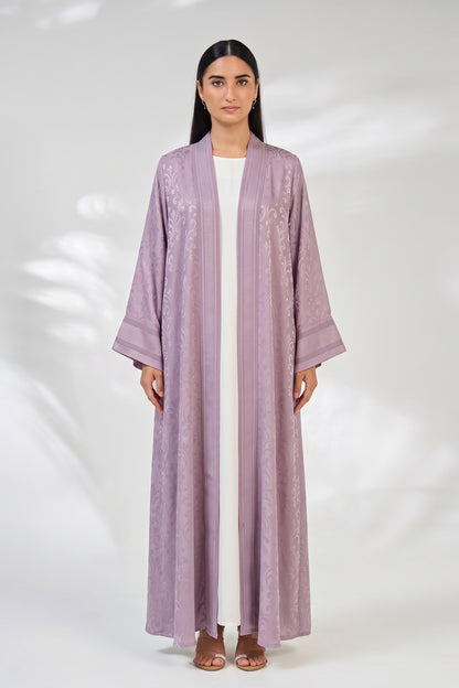 Lavender Arabesque Kimono Abaya