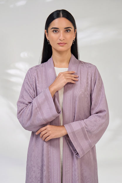 Lavender Arabesque Kimono Abaya