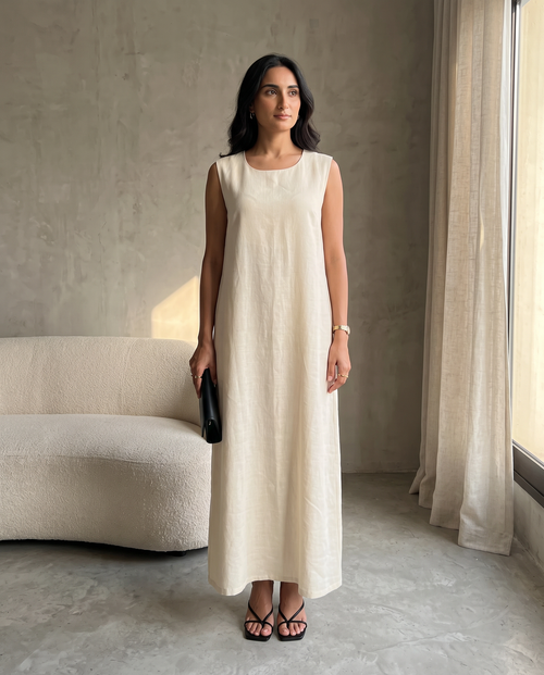 Ivory Linen Inner Dress
