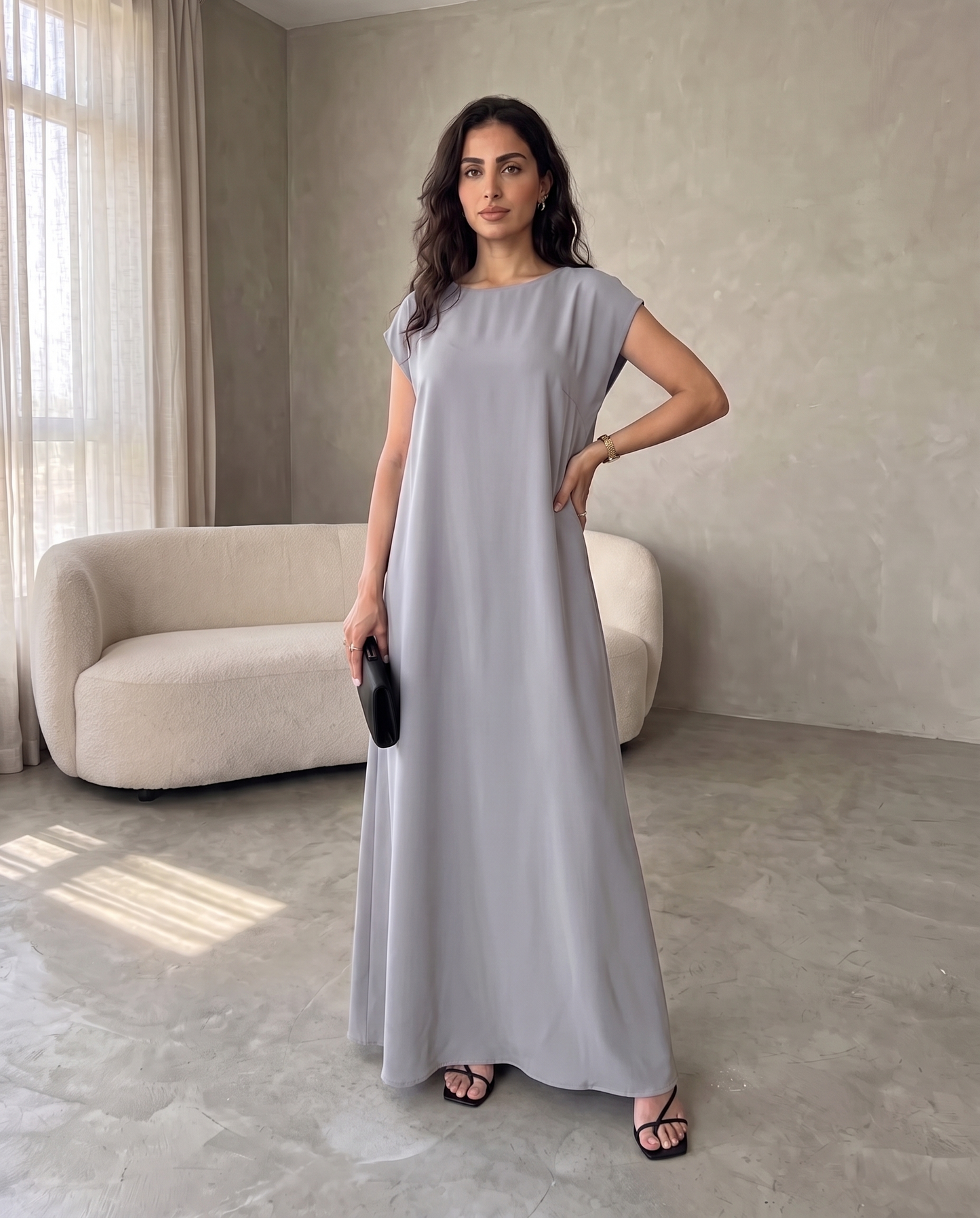 Essential Flowy Nada Grey Inner Dress