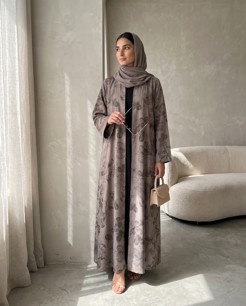 Botanical Grace Printed Abaya