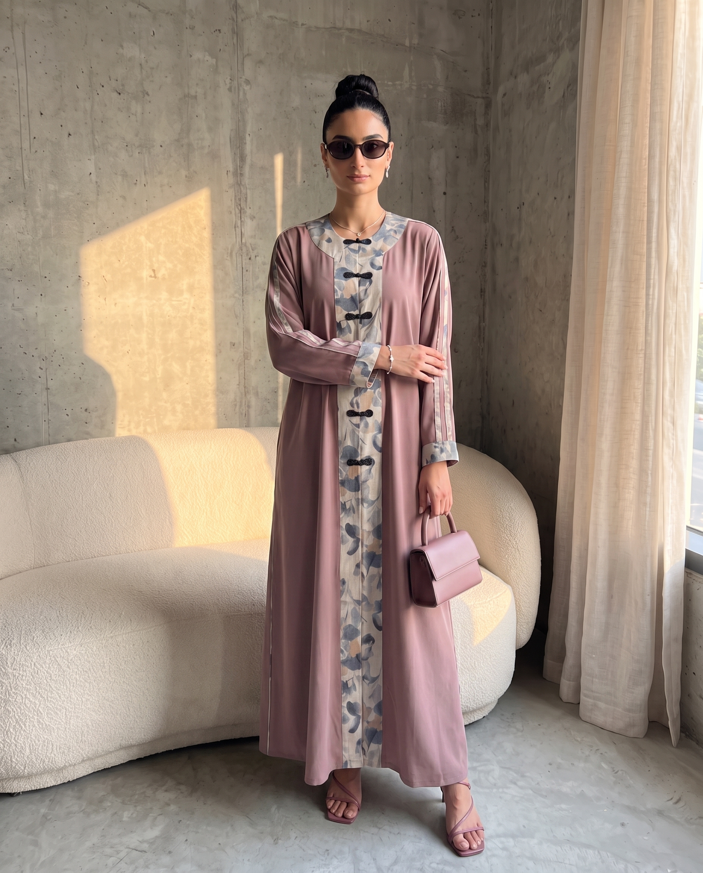 Rosewood Petal Abaya