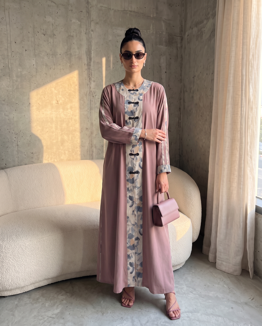 Rosewood Petal Abaya