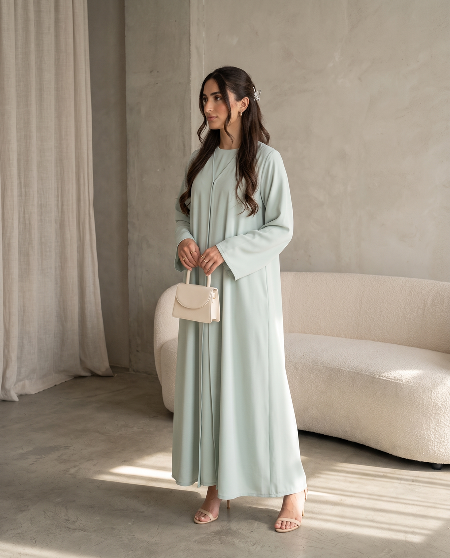 Mint Whisper Classic Essential Abaya