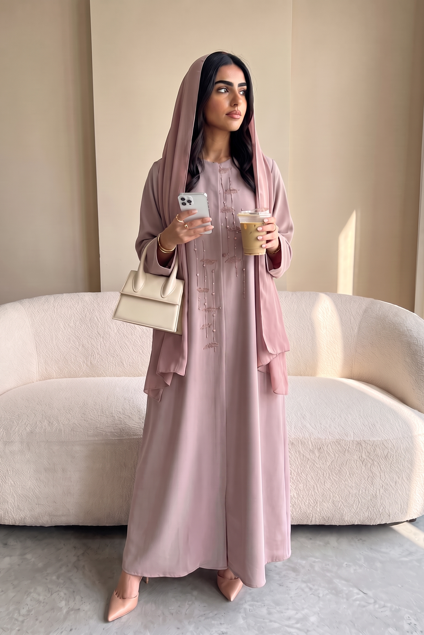 Pink Blush Harmony Abaya