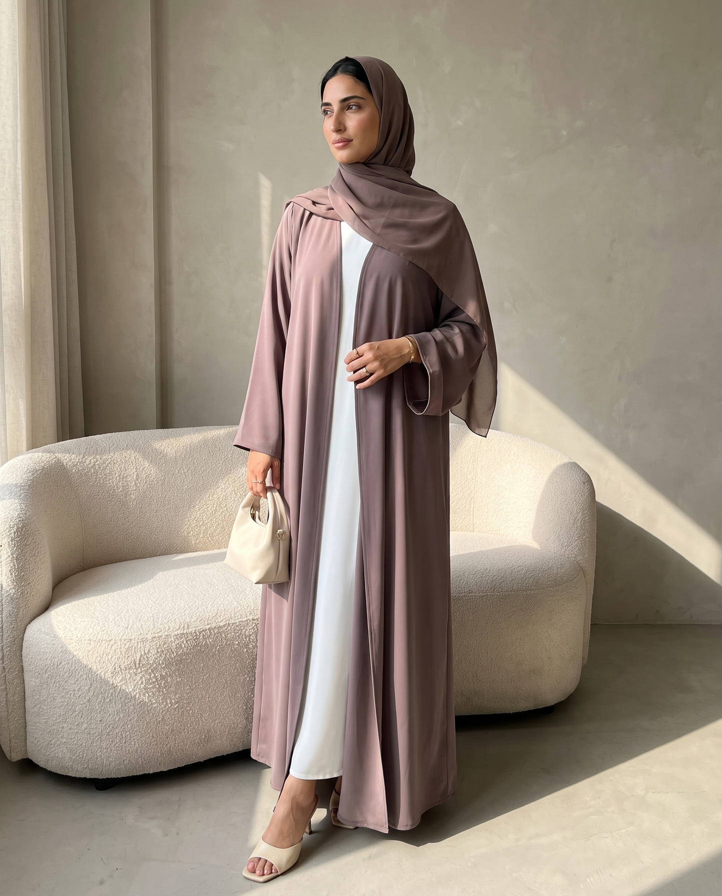 Mocha Taupe Classic Essential Abaya